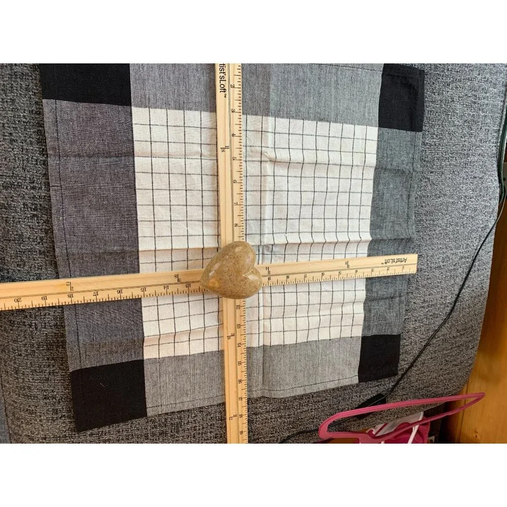 Set Of 4 Sonoma Plaid Checkered Cotton Napkins 18